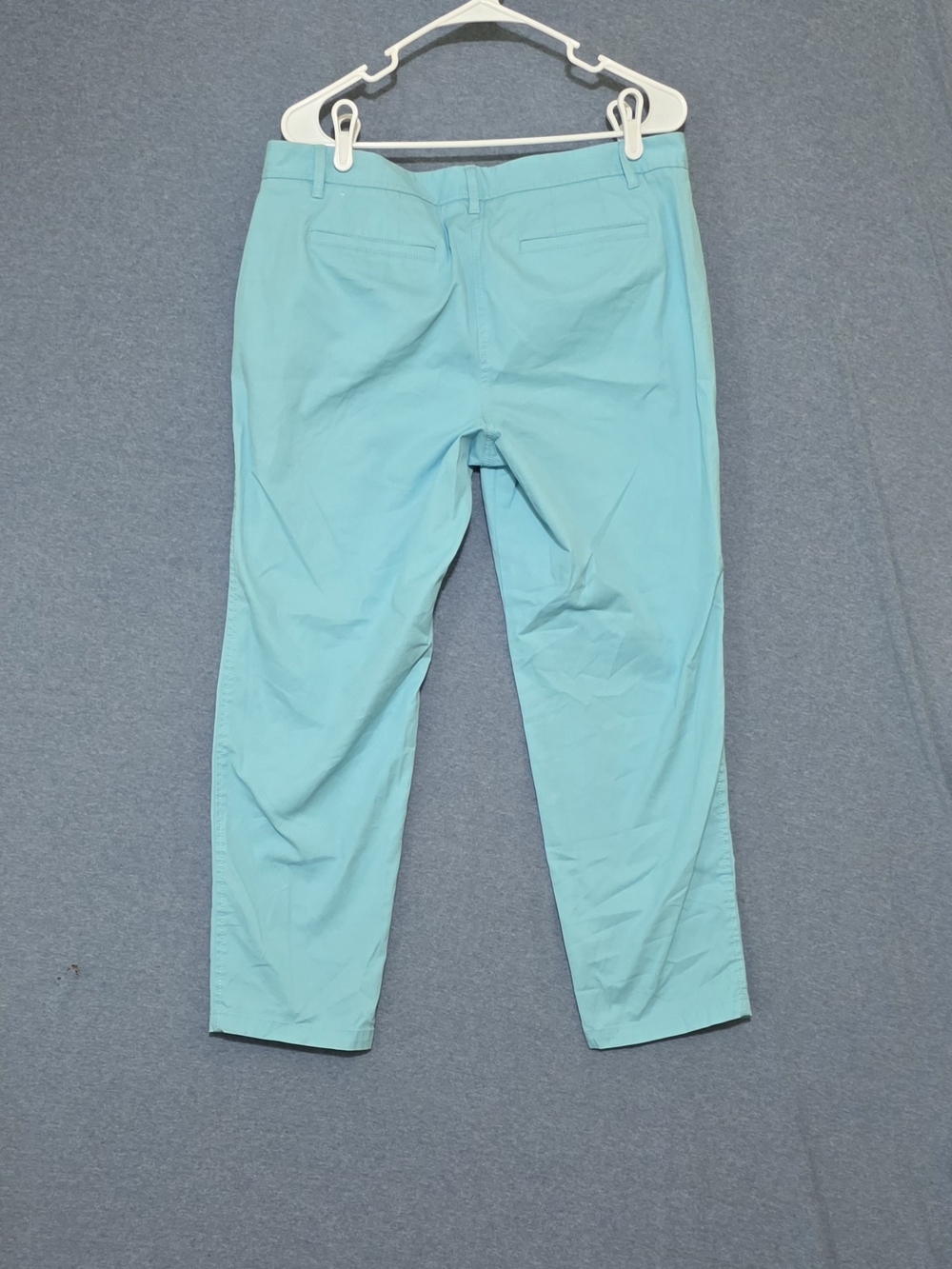 Talbots Mint Blue Straight-Leg Cropped Pants - Picture 2 of 8